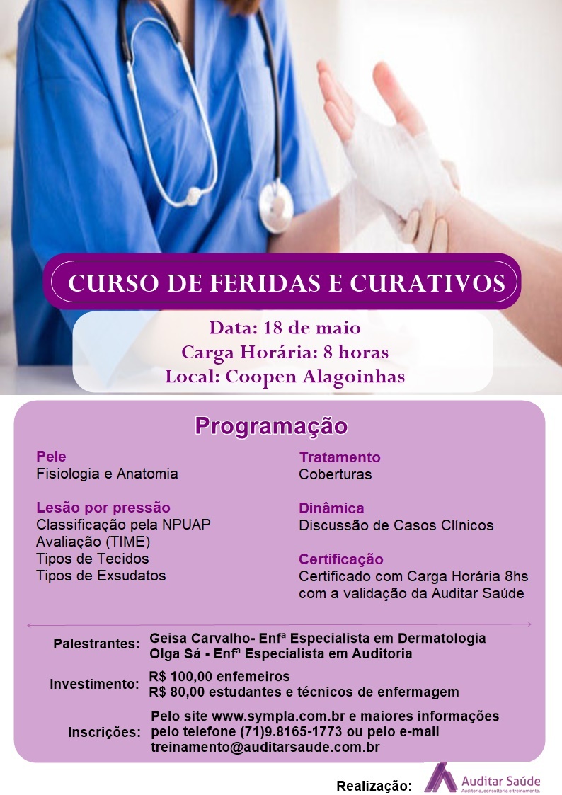 Curso de Feridas e Curativos em Alagoinhas - Sympla