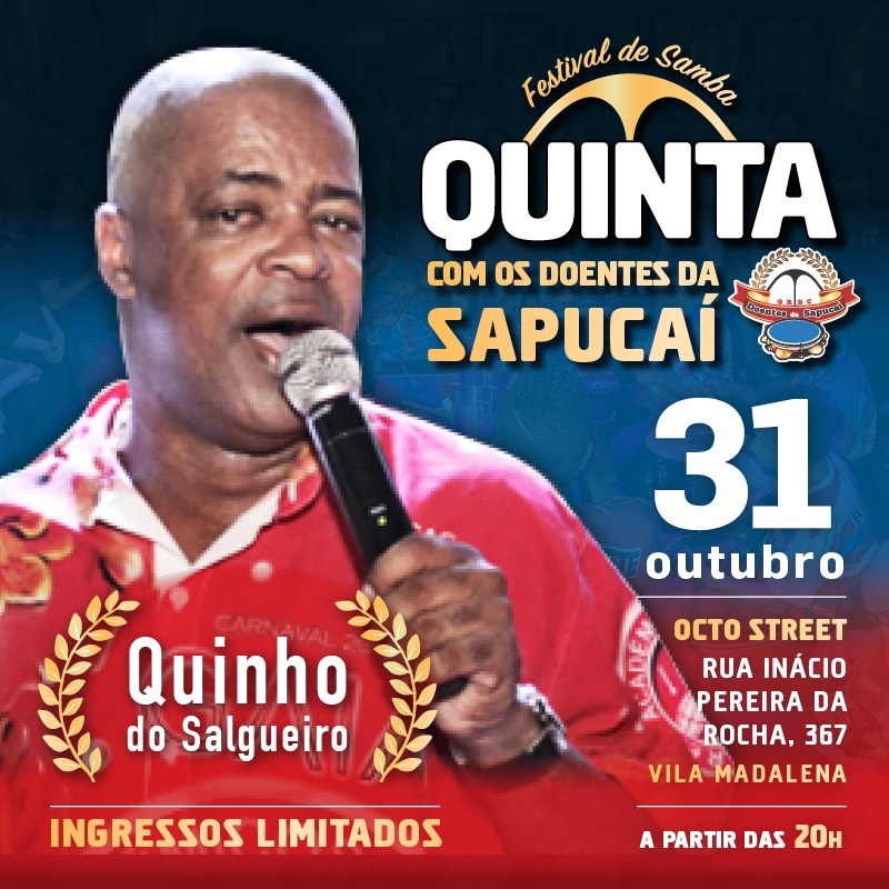 Festival de Samba QUINHO do Salgueiro & Doentes da Sapucaí Sympla